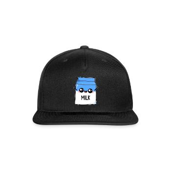Cute Milk Packaging 1 - Snapback Baseball Cap - black - Front