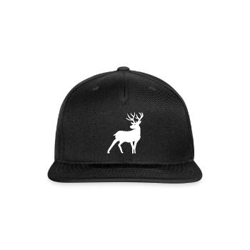 Christmas Deer - Snapback Baseball Cap - black - Front