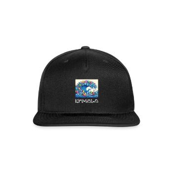 Blue Cats Wave For Kamala Harris Funny - Snapback Baseball Cap - black - Front