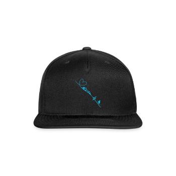 Heartline Skiing - Snapback Baseball Cap - black - Front