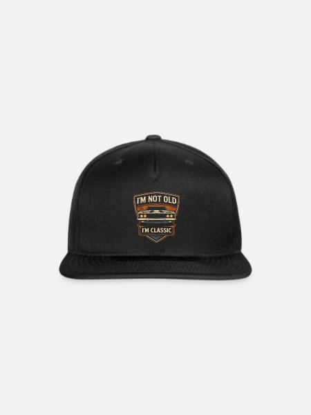 Not Old Just Classic Car Shield - Snapback Baseball Cap - black