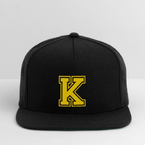 Letter k – Capital Athletic Alphabet Monogram - Snapback Baseball Cap