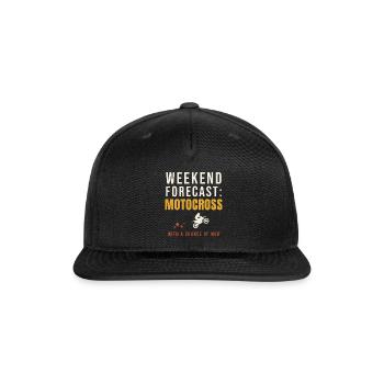 Weekend Forecast Motocross Chance Of Mud - Snapback Baseball Cap - black - Front