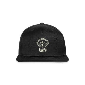 Grandpa Club Eagle Mountain Crest - Snapback Baseball Cap - black - Front