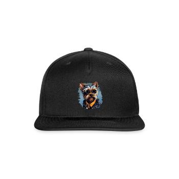 Urban Tinker: Streetwise Yorkshire Terrier Vibes - Snapback Baseball Cap - black - Front