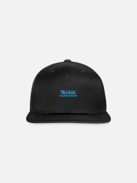 Fresh Hawaiian Style Tshirt Design Waikiki - Snapback Baseball Cap - black