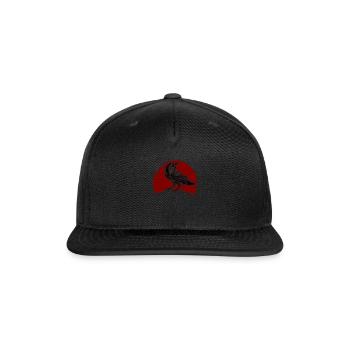 raven, raven skull, aesthetic - Snapback Baseball Cap - black - Front