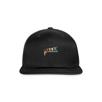 Skateboarding Skateboarder - Snapback Baseball Cap - black - Front