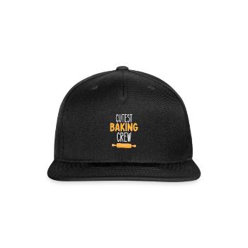 Cutest Baking Crew - Snapback Baseball Cap - black - Front
