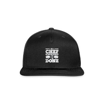 Chef Cooking Meals Culinary Cooks Baking - Snapback Baseball Cap - black - Front