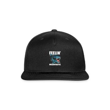 Feelin' Mosantastic Prehistoric Mosasaurus - Snapback Baseball Cap - black - Front