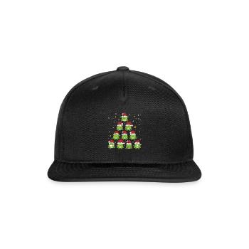 Chistmas Season Frog Christmas Tree Reptile - Snapback Baseball Cap - black - Front