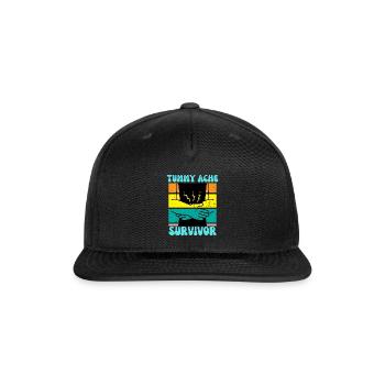 tummy ache survivor - Snapback Baseball Cap - black - Front