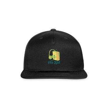 80s Kid Cassette - Snapback Baseball Cap - black - Front