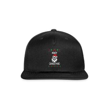 Ugly Christmas Sweater - Snapback Baseball Cap - black - Front