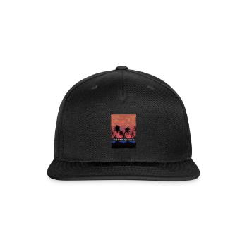 North Shore Oahu Hawaii Vacation Souvenir Palm - Snapback Baseball Cap - black - Front