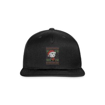 Ugly Christmas Sweater - Snapback Baseball Cap - black - Front
