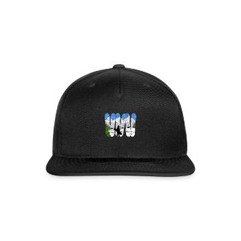 Snowboarding Snowboard Snowboarder - Snapback Baseball Cap - black - Front