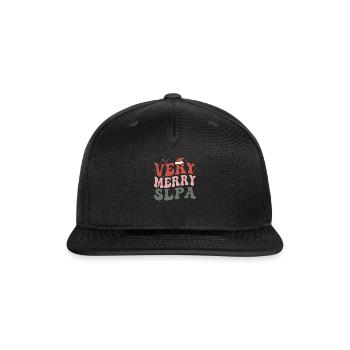 Speech Language Pathologist Assistant Christmas - Snapback Baseball Cap - black - Front
