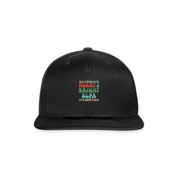 Speech Language Pathologist Assistant Christmas - Snapback Baseball Cap - black - Front