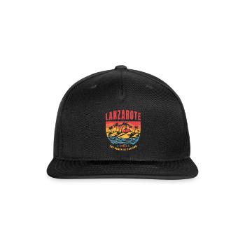 Lanzarote Espana beach design - Snapback Baseball Cap - black - Front