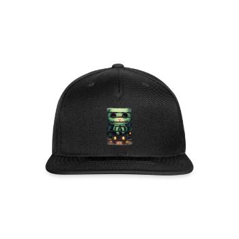 Cute Cthulhu Cathulhu Funny Lovecraft Horror Cat - Snapback Baseball Cap - black - Front