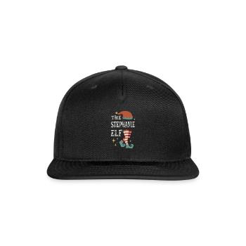 The Stephanie Elf - Christmas Pajama for Stephanie - Snapback Baseball Cap - black - Front