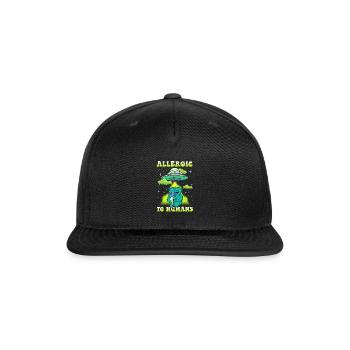 Aliens Allergic to Humans - Snapback Baseball Cap - black - Front