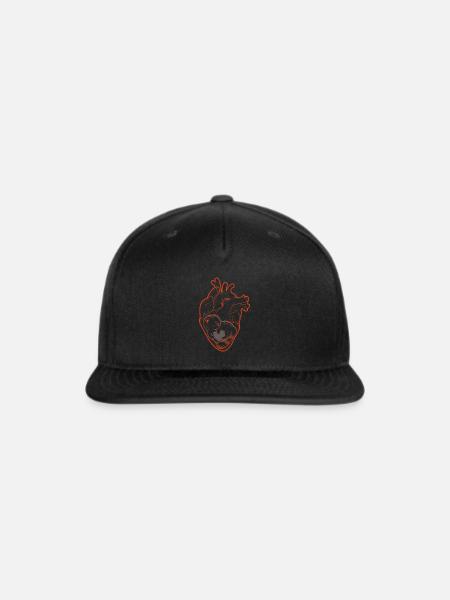 Cat at Heart - Snapback Baseball Cap - black