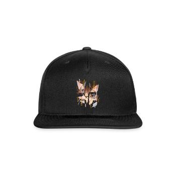 Cat Face - Snapback Baseball Cap - black - Front