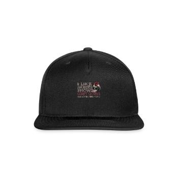 I Like Murder Shows Comfy Clothes And 3 People - Snapback Baseball Cap - black - Front