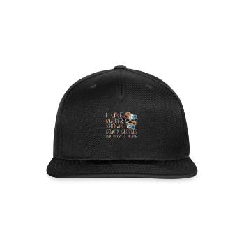 I Like Murder Shows Comfy Clothes And 3 People - Snapback Baseball Cap - black - Front