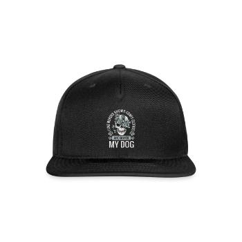 I Like Murder Shows Comfy Clothes And Maybe My Dog - Snapback Baseball Cap - black - Front