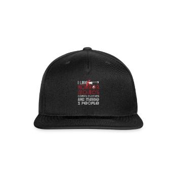 I Like Horror Movies Comfy Clothes - Snapback Baseball Cap - black - Front