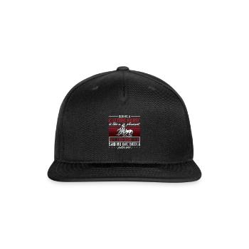 Cutting Horse Riding A Cutting Horse Steer Roping - Snapback Baseball Cap - black - Front