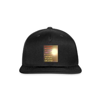 blind an dreaf - Snapback Baseball Cap - black - Front