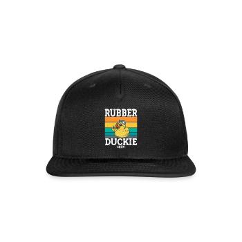 Rubber Duck Yellow Duckie Crew Bath Ducks Duckling - Snapback Baseball Cap - black - Front