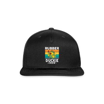 Rubber Duck Yellow Duckie Crew Bath Ducks Duckling - Snapback Baseball Cap - black - Front