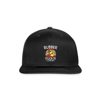 Rubber Duck Yellow Duckie Crew Bath Ducks Duckling - Snapback Baseball Cap - black - Front