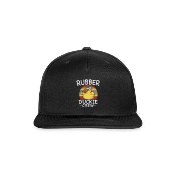 Rubber Duck Yellow Duckie Crew Bath Ducks Duckling - Snapback Baseball Cap - black - Front