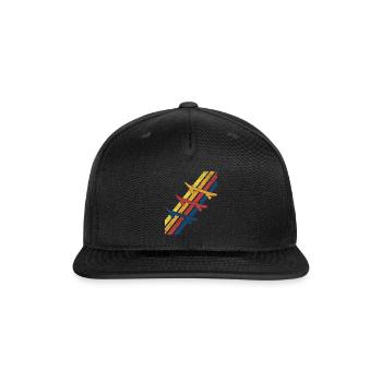 Skateboard Skateboarding - Snapback Baseball Cap - black - Front