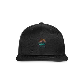 North Shore Oahu Hawaii Cool Souvenir Vacation - Snapback Baseball Cap - black - Front