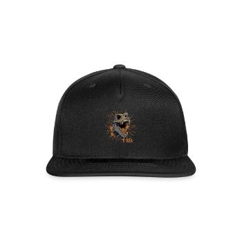 Prehistoric T-Rex Tyrannosaurus Rex Head Dinosaur - Snapback Baseball Cap - black - Front