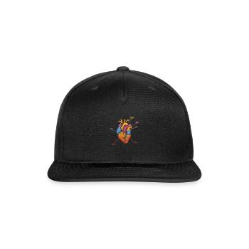 Parts Of Heart - Snapback Baseball Cap - black - Front