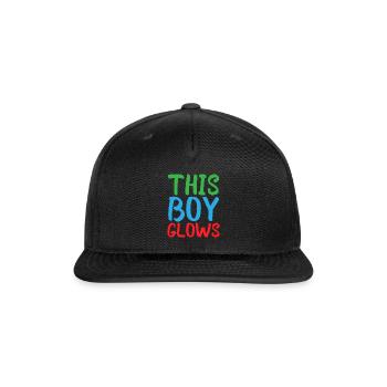This Boy Glows - Snapback Baseball Cap - black - Front