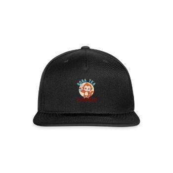 Bubble Tea Junkie, Bubble Tea Lover - Snapback Baseball Cap - black - Front
