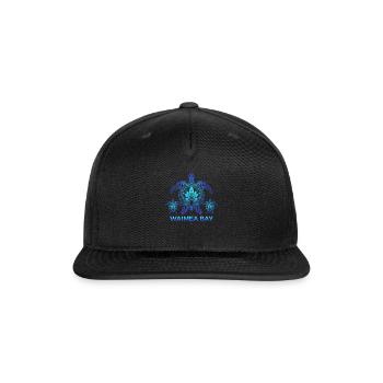 Waimea Bay North Shore Oahu Hawaii Turtle Souvenir - Snapback Baseball Cap - black - Front