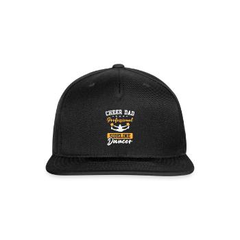 Cheerleader Proud Cheer Dad Cheerleading Beer - Snapback Baseball Cap - black - Front