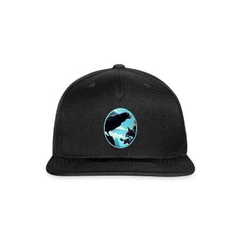 Wolf And Raven - Snapback Baseball Cap - black - Front