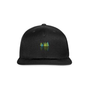 Forest Pine Trees - Snapback Baseball Cap - black - Front